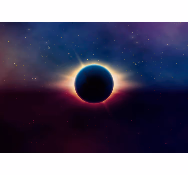 Zonsverduistering aanwezigheid foto behang ruimte - TenStickers