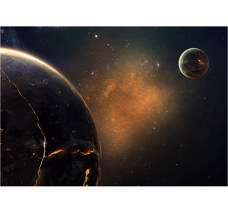 Galactische planetaire weergave foto behang ruimte - TenStickers