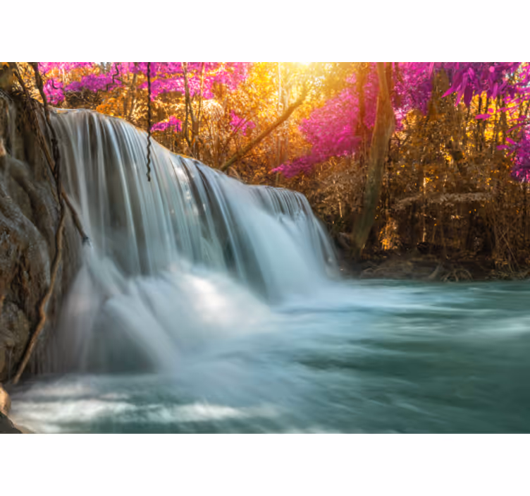 Foto behang waterval grand cascade stroom - TenStickers