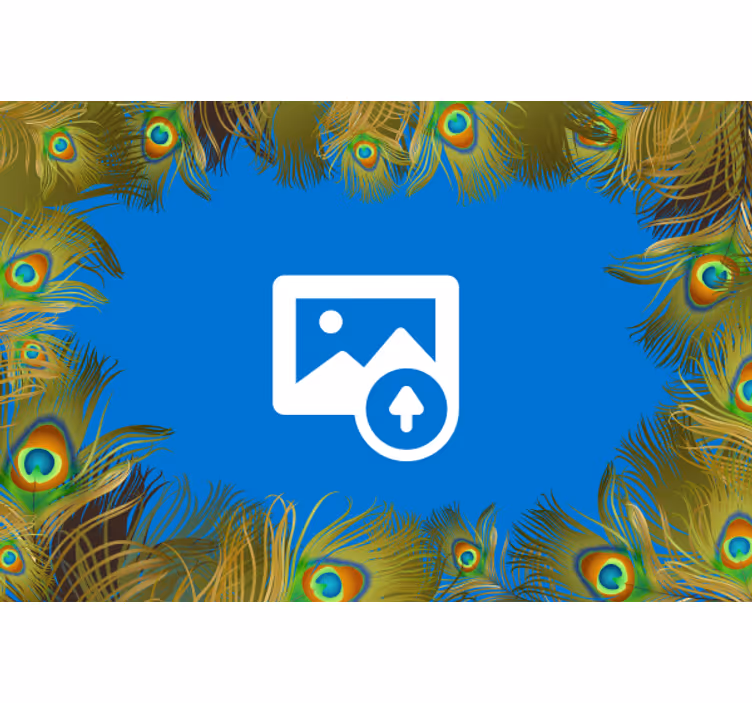 Pauwenveer omringen fotobehang ander print - TenStickers