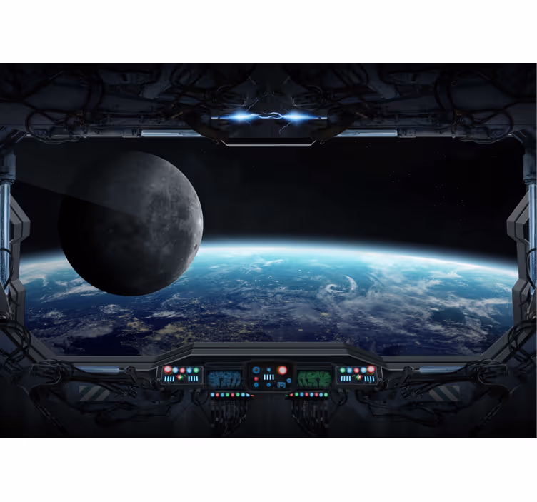 Foto behang ruimte kosmisch uitzicht - TenStickers