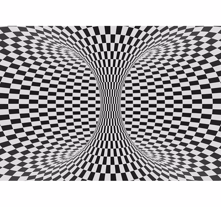 Abstract fotobehang optische illusie diepte - TenStickers