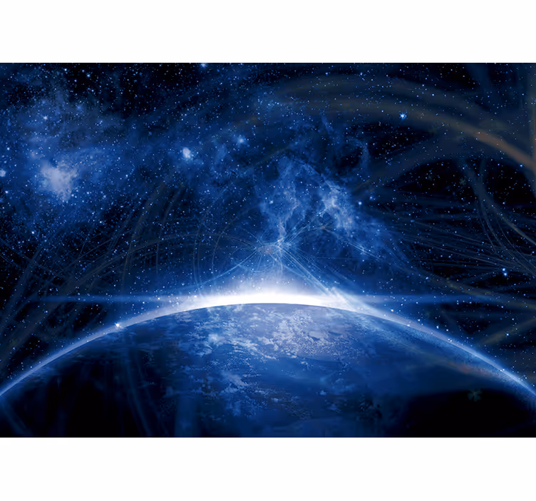 Uitzicht op de hemelse horizon foto behang ruimte - TenStickers