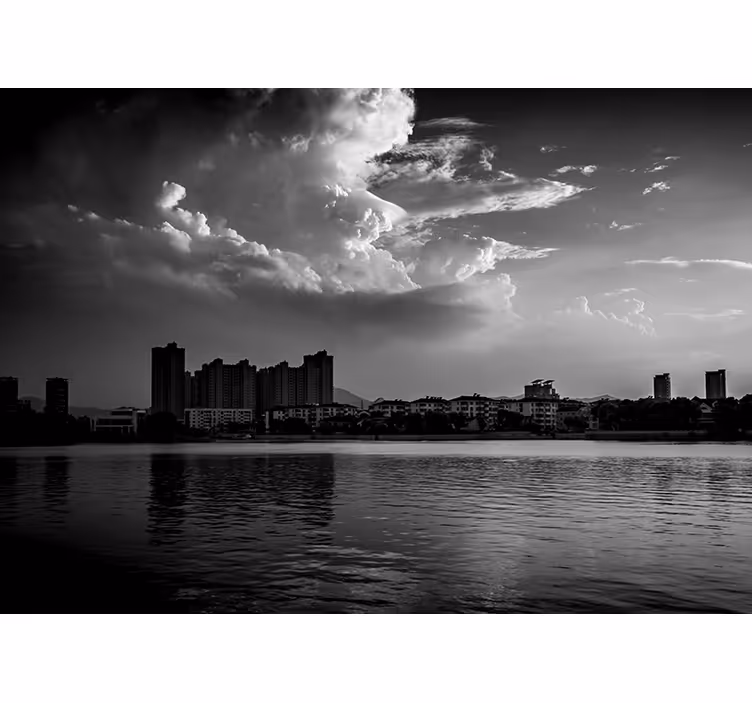 Stedelijke reflectie skyline fotobehang steden en landen - TenStickers