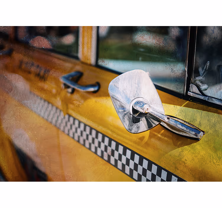 Foto behang new york iconische gele taxi - TenStickers