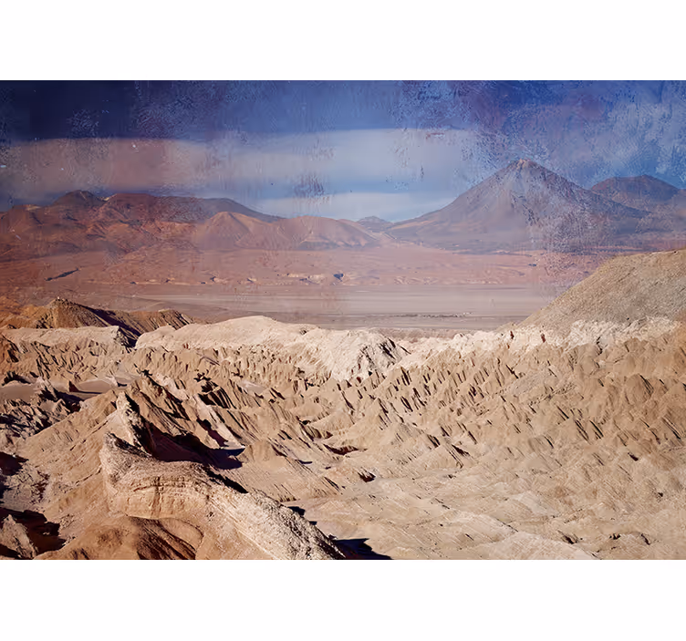 Woestijn berglandschap fotobehang landschap - TenStickers