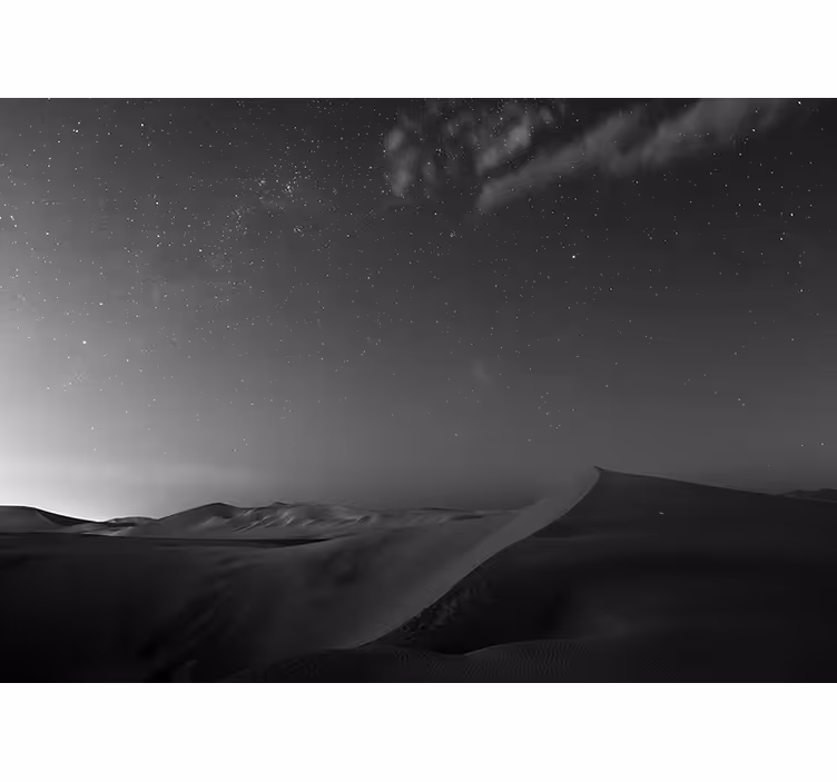 Foto behang bergen woestijnduinen nacht - TenStickers