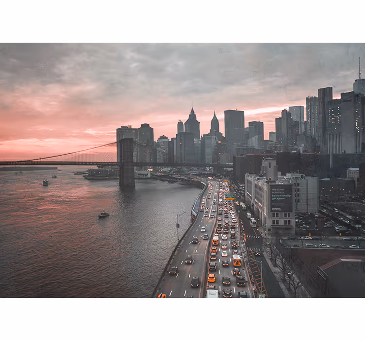 Foto behang new york urban manhattan skyline - TenStickers