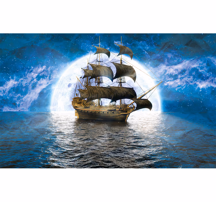Fotobehang fantasie avontuurlijke schip reis - TenStickers