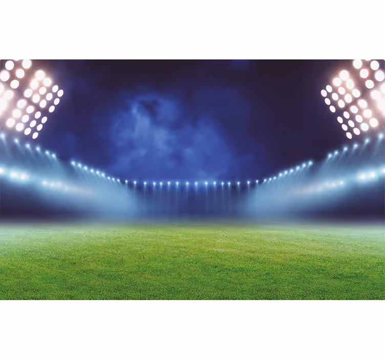 Stadionverlichting nacht fotobehang steden en landen - TenStickers