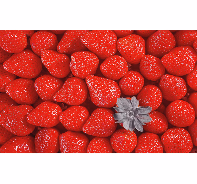 Fotobehang bloemen aardbei en bloem - TenStickers