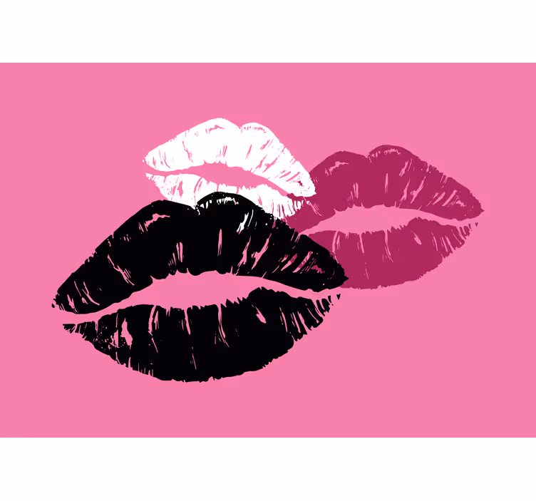 Kus afdruk kunst fotobehang liefde - TenStickers