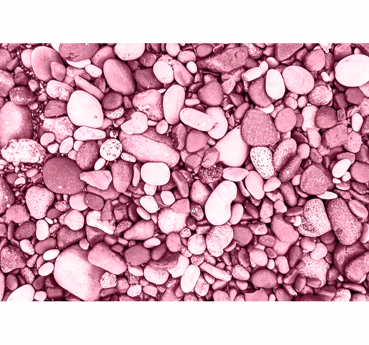 Roze kiezel arrangement badkamer fotobehang - TenStickers