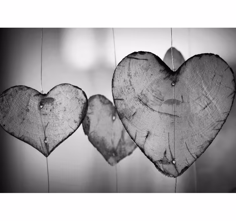 Hartvormige decoratie fotobehang liefde - TenStickers