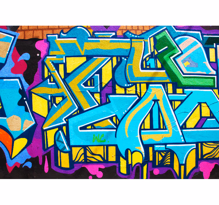 Graffiti fotobehang vrolijke stedelijke expressie - TenStickers