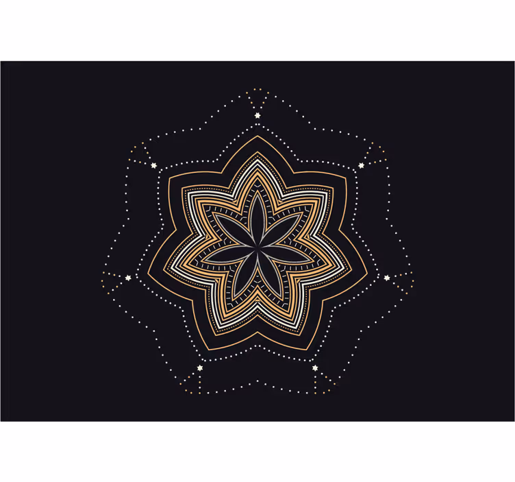 Ingewikkeld sterpatroon fotobehang mandala - TenStickers