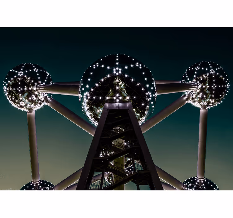 Fotobehang steden en landen brussels atomium structuur - TenStickers