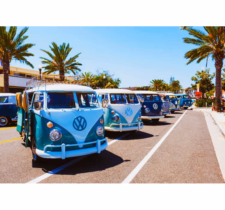 Fotobehang voertuigen classic volkswagen bussen - TenStickers