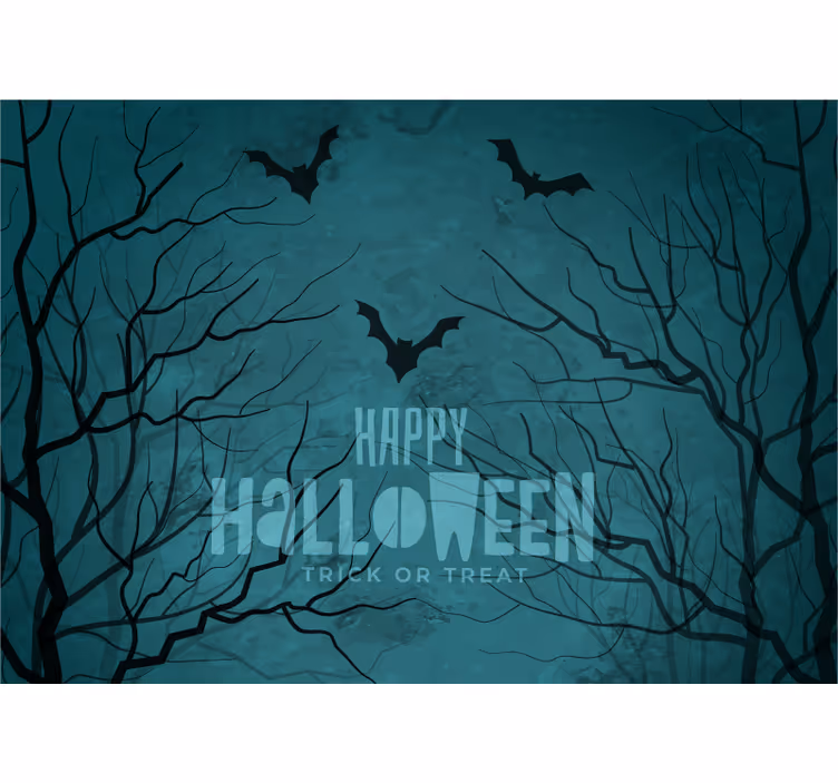 Griezelige nachtvleermuizen fotobehang halloween - TenStickers