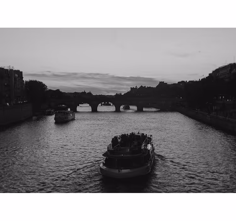 Uitzicht op de rivier van parijs fotobehang steden en landen - TenStickers