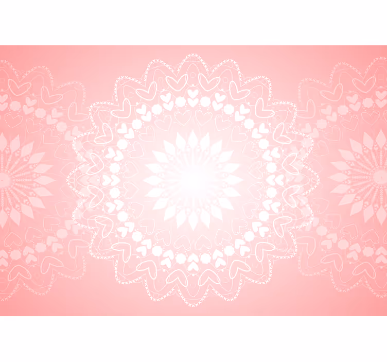 Hart mandala ontwerp fotobehang liefde - TenStickers