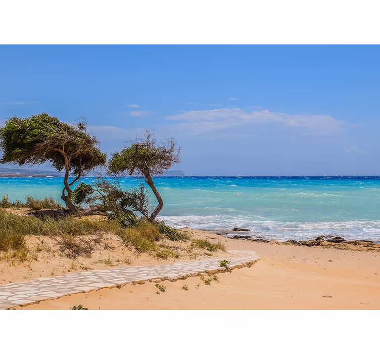 Serene scène pad fotobehang strand - TenStickers