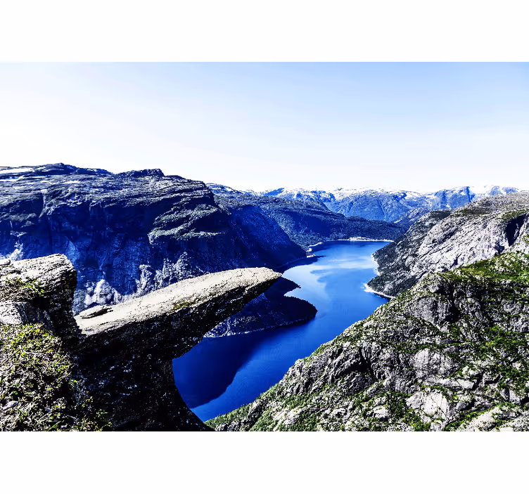 Majestueus fjord uitzicht fotobehang landschap - TenStickers