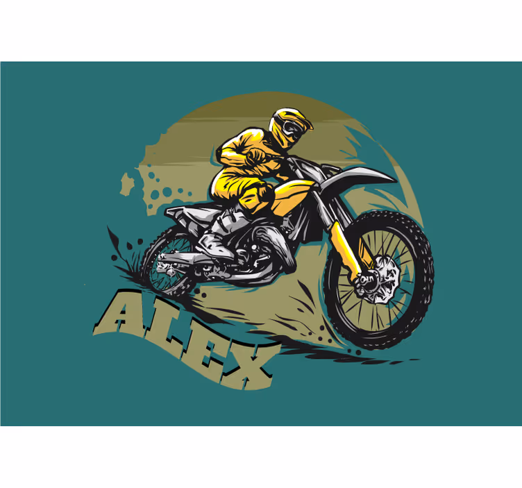 Fotobehang voertuigen motocrossrijder actie - TenStickers