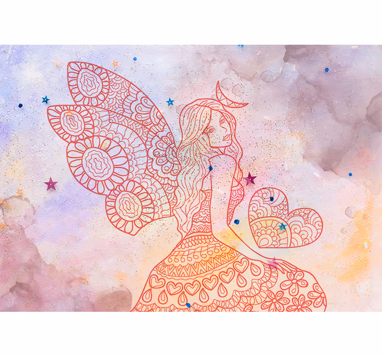 Fotobehang fantasie heartfelt fee - TenStickers