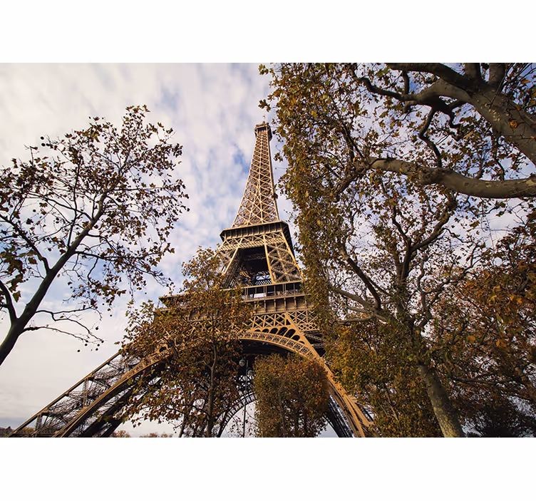 Fotobehang parijs eiffel toren scenic perspectief - TenStickers