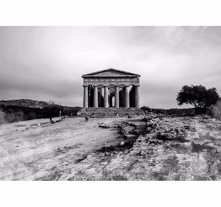 Historische tempelstructuur fotobehang klassieke kunst - TenStickers