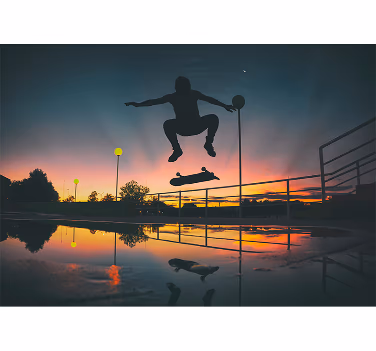 Fotobehang Schaatser truc - TenStickers