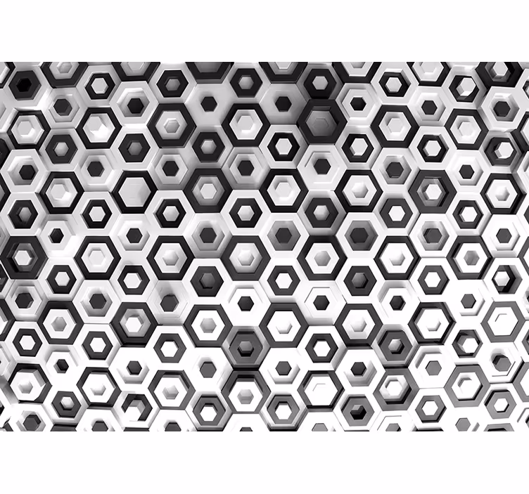 Hexagonale patroonvariatie fotobehang lijnen - TenStickers