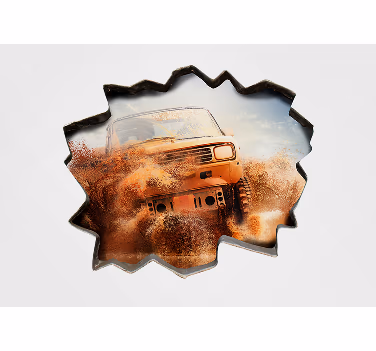 Roestige terreinwagen fotobehang voertuigen - TenStickers