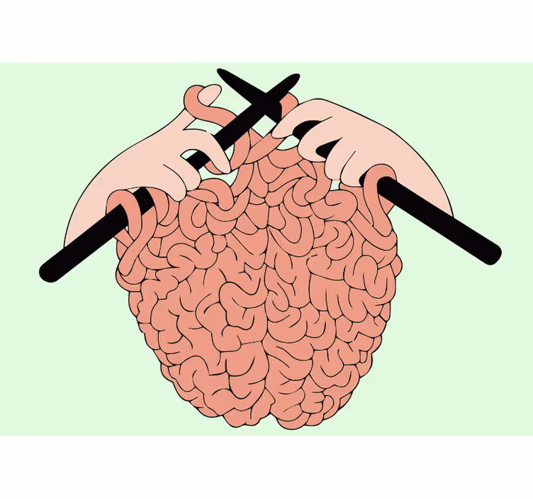 Hersenbewerkingsconcept fotobehang tekst - TenStickers