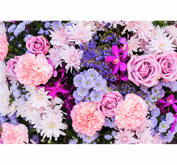 Bloemstuk arrangement fotobehang bloemen - TenStickers