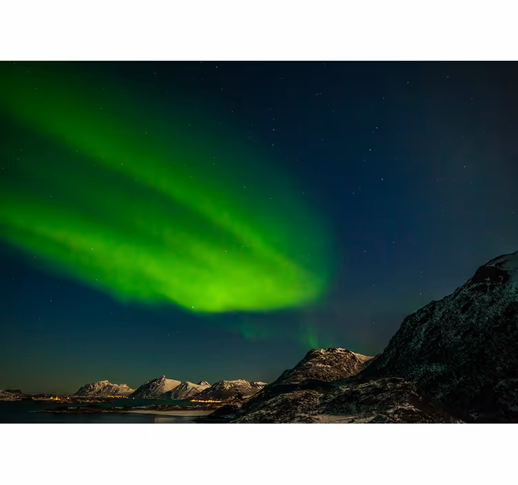 Fotobehang natuur noorderlicht showcase - TenStickers