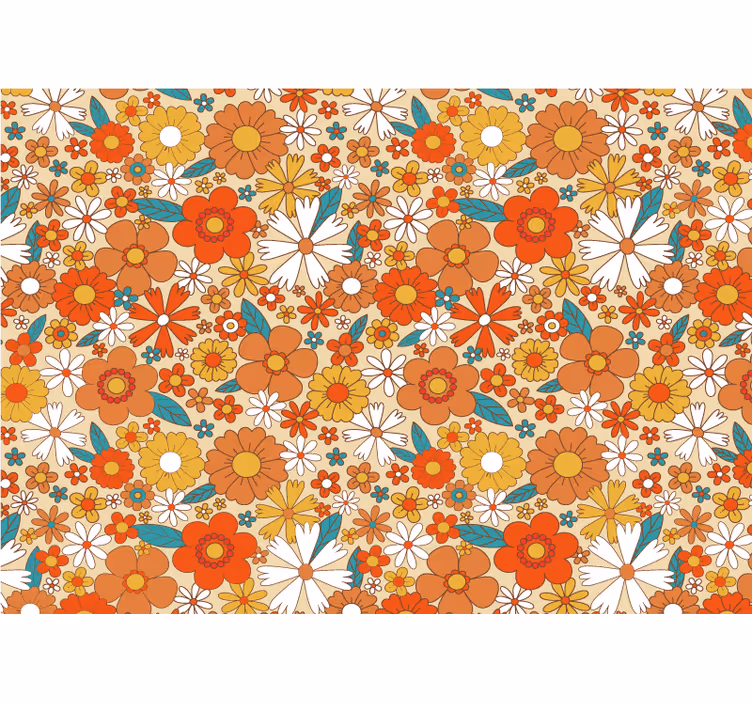 Fotobehang bloemen levendig bloemmotief - TenStickers