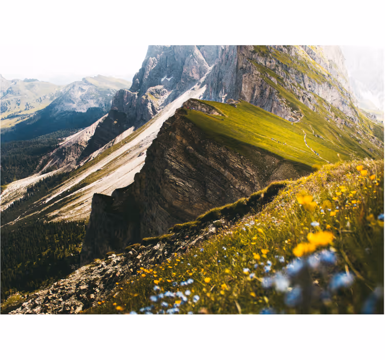 Fotobehang landschap bergachtig terrein - TenStickers