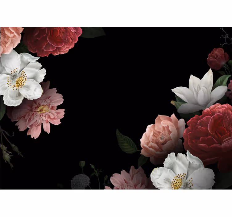 Fotobehang bloemen prachtige bloemenarrangementen - TenStickers