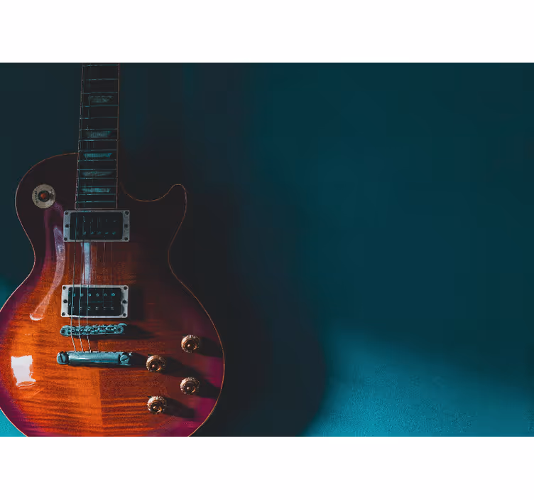 Fotobehang muziek elektrische gitaar detail - TenStickers