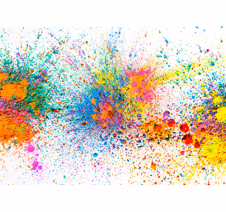 Levendige kleurenexplosie abstract fotobehang - TenStickers
