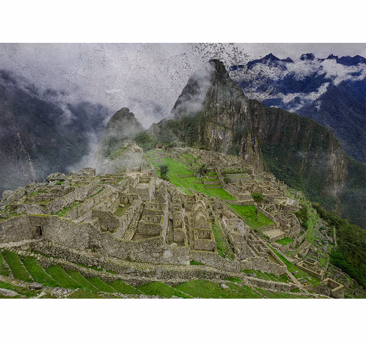 Fotobehang steden en landen machu picchu ruïnes - TenStickers