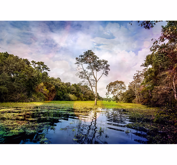 Fotobehang landschap rustige natuurscène - TenStickers
