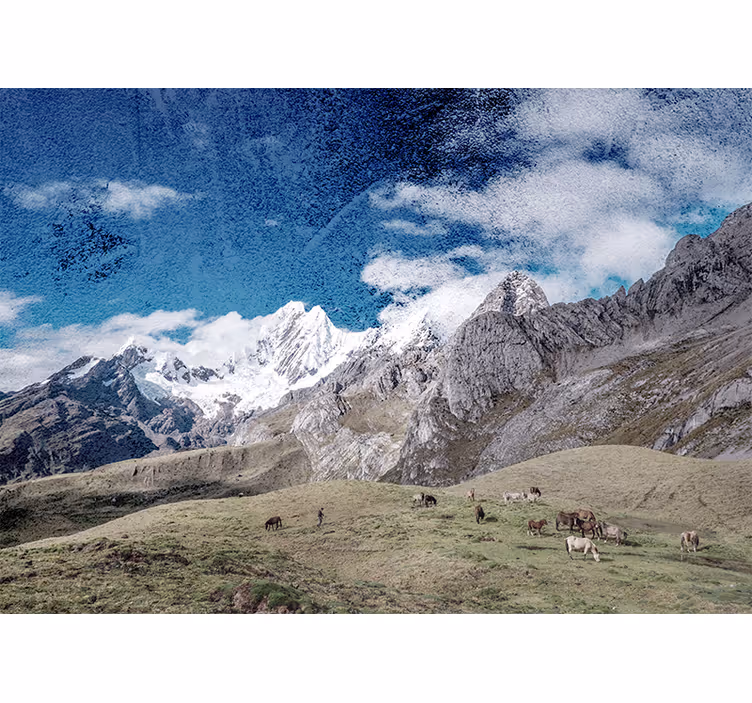 Majestueuze bergketen fotobehang landschap - TenStickers