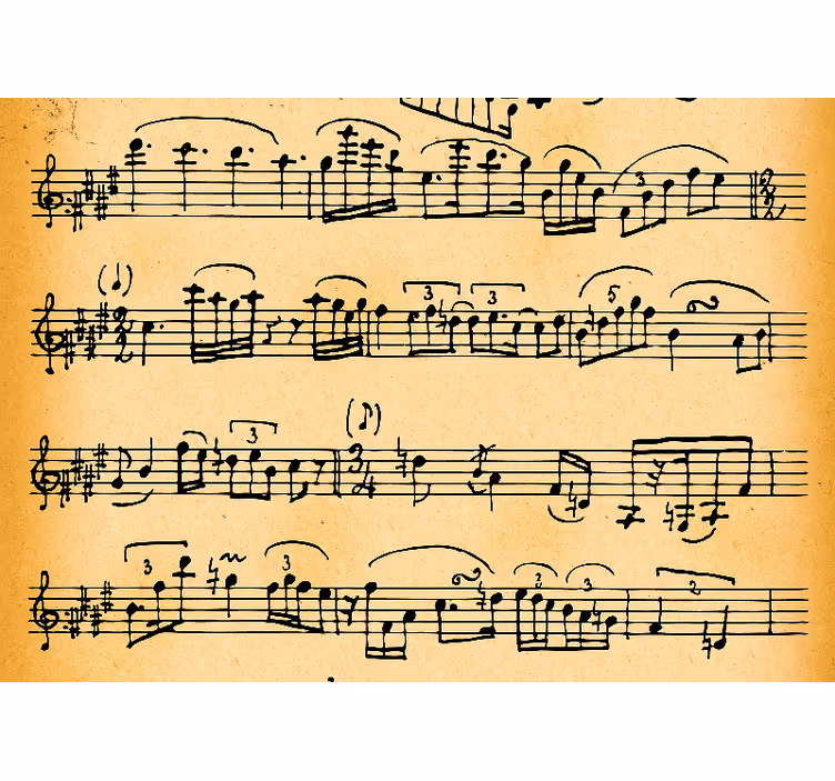 Fotobehang muziek muzieknotenpatronen - TenStickers