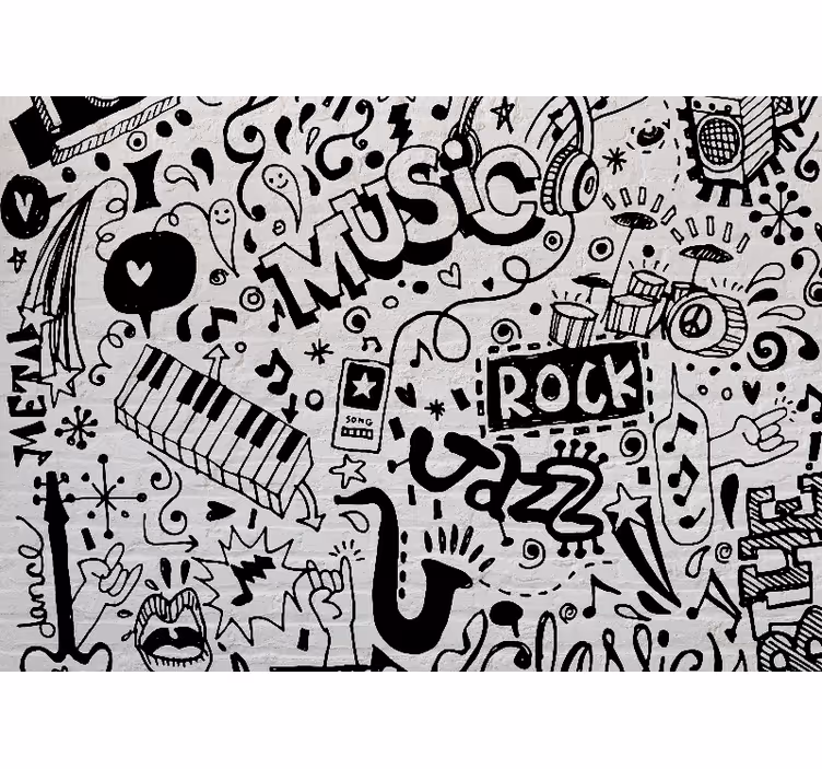 Fotobehang muziek musical vibes kunstwerk - TenStickers