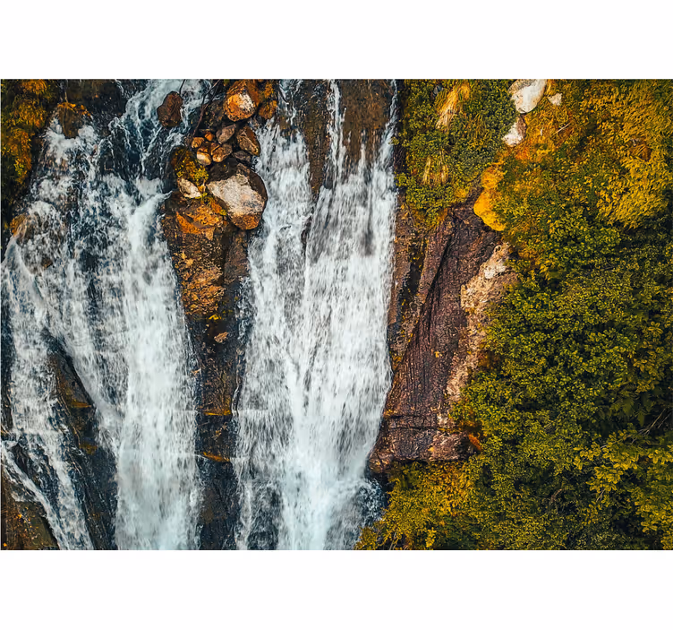 Foto behang waterval grand cascade landschap - TenStickers