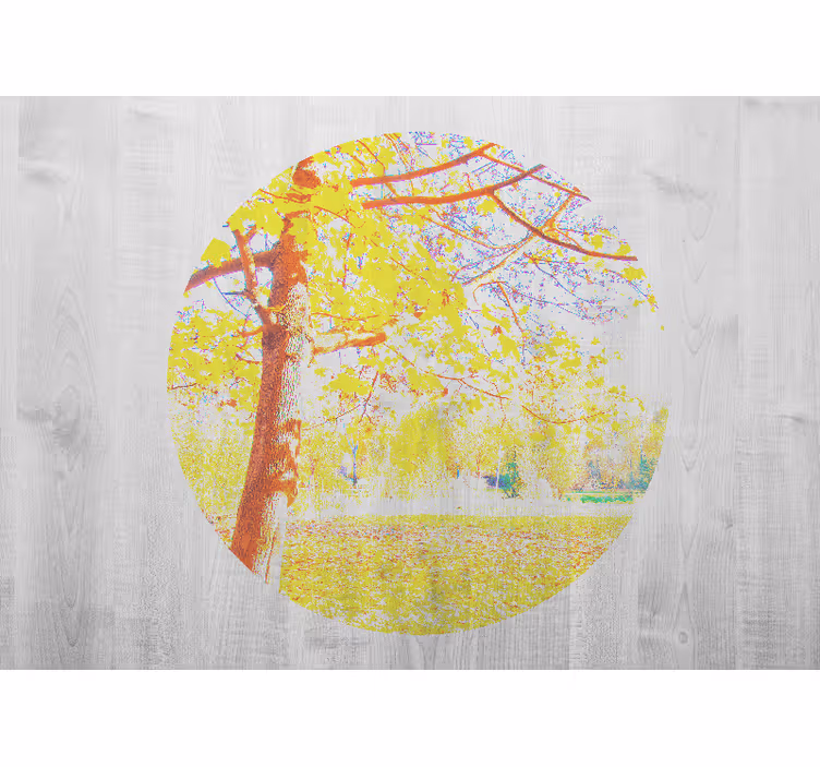 Foto behang natuur herfstboomlandschap - TenStickers