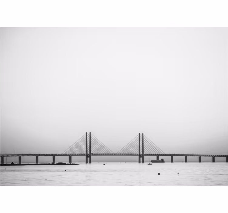 Fotobehang steden en landen brug over water - TenStickers
